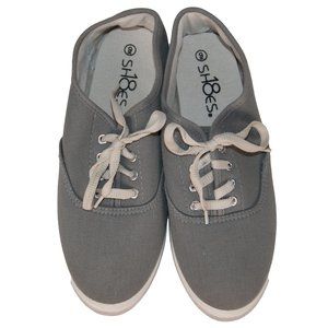 5for$25 Simple Retro‎ Grey Canvas Cotton Like New Size 9 Shoe Brand 18 Shoes